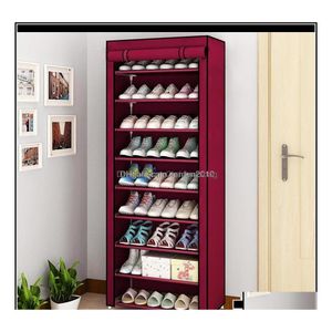 Storage Holders Racks Home Organization Housekee Garden Drop Delivery 2021 4/5/6/8/10 Layer Dustproof Nonwoven Shoe Rack Bedroom Dhtnm