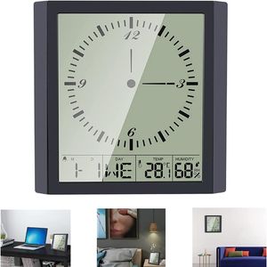 Relógios Acessórios Outros despertadores digitais para quarto grande parede analógica LED silenciosa não marque com a temperatura de umidade de soneca Bedsi