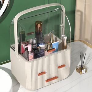 Storage Boxes Luxury Rotary Jewelry Makeup Organizers Box Household Earrings Necklace Display Stand High Capacity Organizer