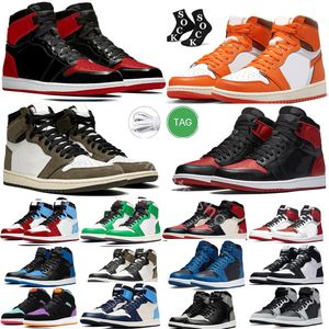 Jumpman casual 1S High Sports Basketball Shoes Mens Women Hyper Royal University Blue Bred Black Toe Black Mocha Shadow Daimond Denim Obsidian Jordrqn