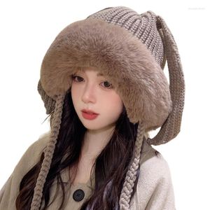 Berretti Q0KE Cappello invernale antivento elastico Cappelli cosplay tinta unita per bambini adulti Mantieni le orecchie calde e soffici forniture per il freddo