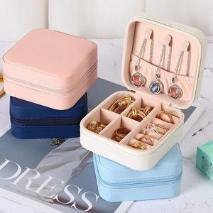 Portable Small Jewelry Case Travel Jewellery Boxes Necklaces Earrings Rings Holder Jewelry Storage Organizer Packaging