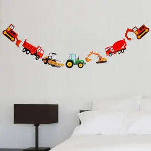 Party Decoration 1 PCS Banner Birthday Supplies Garlanda Truck Garland Construction Decor