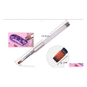 Doting Tools Professional Nail Art Ding Pen Brush Mtifunction Crystal Akrylm￥lning H￶gkvalitativ man eller Fibe Gel Nails Drop Del Dhy2u