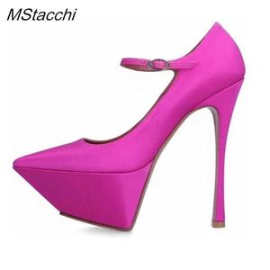 Торговые туфли высокая платформа женские насосы Sexy Ladies High Hate Sandals Stiletto Demonia Party Wedding Luxury Brand Woman Shoe Mary Janes 2022 220117