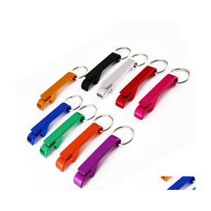 Openers Portable Beer Bottle Opener Keychain 4 In 1 Pocket Aluminum Can 9 Colors Wedding Party Gifts Drop Delivery Home Garden Kitch Dh31O
