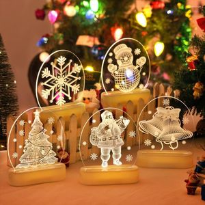 Night Lights 3D Led Christmas Ornament Decoration Lamp Bedroom Table Gifts For Home Decor