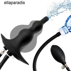 Sex Toys Massager uppblåsbar anal plugg lavespray vatten expanderar rumpa dilator gspot stimulator prostata leksak för kvinnor män