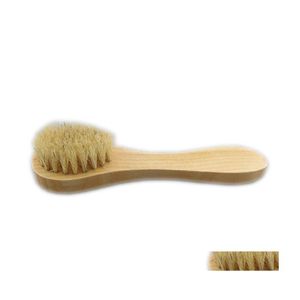 Bath Brushes Sponges Scrubbers Face Cleaning Brush For Facial Exfoliation Natural Bristles Brushes Dry Brushing Scrubbing With Wo Dhhsb