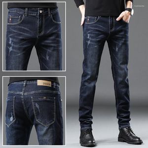 Jeans masculinos Straight Loose 2023 Autumn e Winter Casual Pants Long Version Plus Size Elastic Clothing