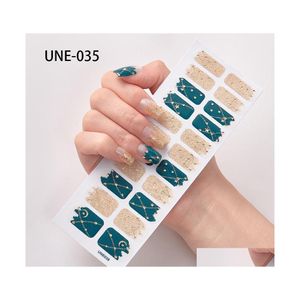 Aufkleber, Abziehbilder, 22 Pfosten/1 Blatt, Nagelkunst, UV-Gel-Nagellack, Wraps, Streifen, Fl Er, Colorf, Maniküre-Werkzeug, Drop-Lieferung, Gesundheit, Schönheitssalon, Dhxym