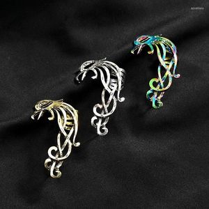 Backs Earrings Punk Hyperbole Phoenix Cuff For Women Gothic Jewelry Hip Hop Vintage Ear Clip On Accessories 1pcs