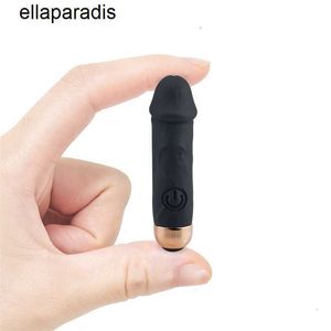 Massaggiatore per adulti Mini vibratore Dildo realistico Proiettile Forma di pene Vibrat 10 Vibrazioni Dick Masturbatore Clitoride Peni per ragazze