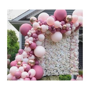 Party Dekoration 92 teile/los Rosa Aron Luftballons Bogen Baby Dusche Geburtstag Hochzeit Deco Taufe Gefälligkeiten Pastell T200612 Drop Lieferung Dh48L