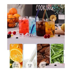 Tumblers Nordic Style Simple Creative Glass Bottle Большая и маленькая молочная пивная чашка ST Cold Drink Coke Seaway Paf11806 Drop Heliv Oth92