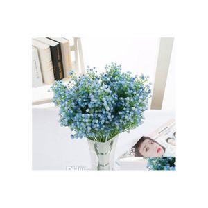 Ghirlande di fiori decorativi Tocco reale Matrimonio Babysbreath artificiale Decorazione per la casa Decorazioni per feste Stelle Bouquet da sposa Drop Delivery Dhhxf