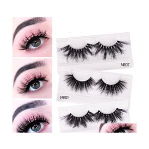 Falska ögonfransar 25mm 5D Mink tjock Crisscross Cruelty Volume Lash Soft Big Dramatic FL Eye Lashes Makeup Tool Drop Delivery Health B DH1ROROO