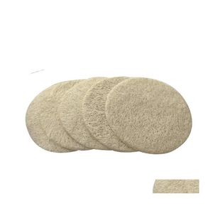 Bath Brushes Sponges Scrubbers 6Cm Natural Loofah Facial Pads Disc Makeup Remove Exfoliating Face Pad Round Shape Small Size Luff Dh3Si
