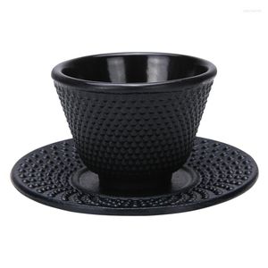 Tazze Piattini Tazze da tè giapponesi in ghisa Set Tazza da tè Bicchieri da 70 ml Utensili da caffè cinesi fatti a mano Assistenza sanitaria