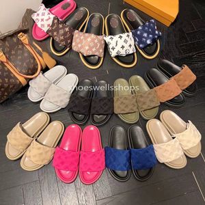 Slipper Louisely Slides Designers Pool Powlow Pulow Women Sonchals Sunset Bughs Flat Bughs Pattrap Frid