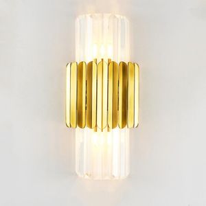 Wall Lamps Modern Light Led Gold Lighting Luxury Crystal Sconce Bedroom Bedside Aisle Living Room Background Kitchen Indoor Decor Lamp
