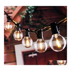 Christmas Decorations Patio Lights G40 Globe Party String Light Warm White 25Clear Vintage Bbs 25Ft Decorative Outdoor Backyard Garl Dhx0J