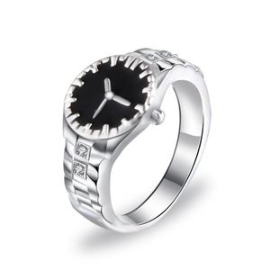 Band Rings Design TrendyLovers' Europe And America Creative Watch Ring Silver Plated Party Gift D014
