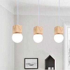 Pendellampor jw trä enkel modern lampa restaurang matsal kaffe café hall pendente de teto laparas nordiskt minimalistiskt ljus