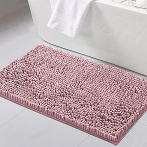 Carpets JYMCW Chenille Bath Mat Super Soft Lamb Fleece Bathroom Carpet Non-slip Multicolor