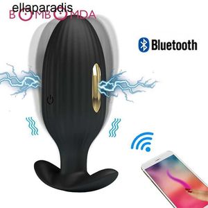 Sexspielzeug Massagegerät 2020 Bluetooth APP Elektroschock Klitoris G-Punkt Vibrator Butt Plugs Vibrierender Analdildo Anus Dilatator für Paare