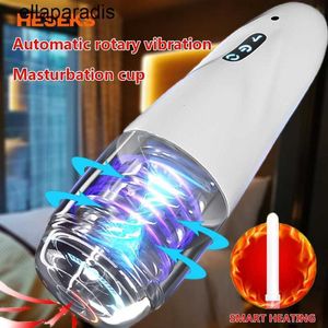 Adult massager HESEKS Automatic Rotation Male Masturbator Cup Sex Machines Silicone Vagina Real Pussy Blowjob Masturbation Toys for Men