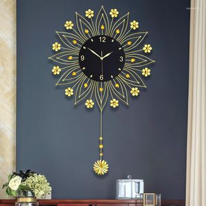 Wall Clocks Creative Art Clock Metal Pointer Modern Design Living Room Decorations Office Pendant Reloj De Pared