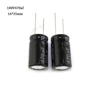 5pcs/lot 100v470 uf elemunum electrolytic capacitor 100v/470uf size 16*25 mm plug-in 100v 470uf