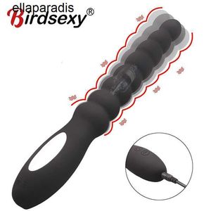 Sex Spielzeug Massagegerät 10 Geschwindigkeit Anal Vibrator Perlen Prostata Massage Dual Motor Butt Plug Stimulator USB Ladung Vibratoren für Männer Frauen