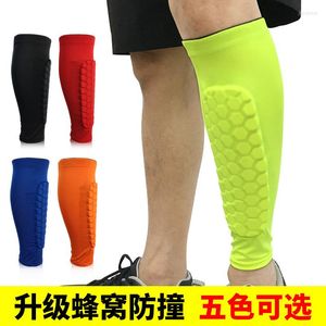 Skarpetki sportowe kolorowe kolizje na zewnątrz Unikanie legginsów do jazdy piłkarskich greaves chronić cielę kobiet