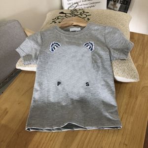 キッズタイガーヘッド刺繍Tシャツ衣類夏の女の子Tシャツファッションかわいいトップカジュアルチルドレン幼児Tシャツ男の子ベイビーパターン＃＃