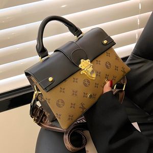 2023 Designer Fashion Vintage Printing Small Square Bag Classic European and American Retro One-shoulder Messenger Crossbody Bag