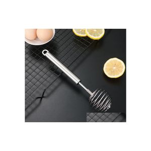 Eierwerkzeuge 304 Edelstahl Beater Handpeitsche Creme Rührteig Mixer Haushalt Küche Backen Inventar Großhandel Drop Lieferung DHD6Q