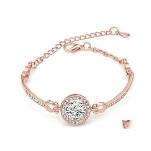 Braccialetti con ciondoli Donna Strass Diamanti Bracciale Catene Moda Gioielli con ciondolo Regalo di San Valentino per la fidanzata Drop Delivery Dhvsj