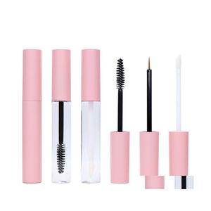 Packning flaskor rosa f￤rg 10 ml tom l￤ppglansr￶r balsam flask eyeliner mascara kosmetisk diy ￥terfyllningsbar container droppleverans o dhji1