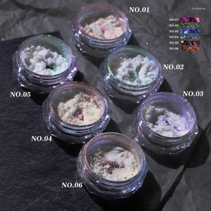Nail Glitter Aurora Ice Muscle Powder Holo Specchio Polveri Dust Art Chrome Pigment Immersione Decorazione per manicure