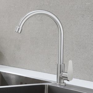 Küchenarmaturen 304 Edelstahl Kugellager Wasserhahn 4 Punkte Einzel Kalt Gemüse Waschbecken Waschbecken Haushalt