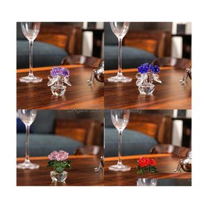 Kunst und Kunsthandwerk Glaszubehör Weihnachtstasche 2021 Home Crystal Rose Theken Dekorative kreative Ornamente Weihnachtsgeschenk Großhandel Dr Dh7Um