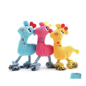 Brinquedos para cães mastigar guincho girafa corda de lã brinquedo interativo animais de pelúcia filhote de cachorro veado para cães de estimação gato guincho drop delivery ho dhvn7