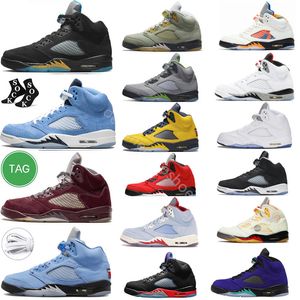 Casual Jumpman 5 Basketballschuhe Männer 5s Green Bean Dark Concord Racer Blue Raging Bull Red Jade Horizon UNC Stealth Easter Herren Trainer Sport JordrQn