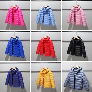 2023 puchowy płaszcz kurtka dziecięca odzież wierzchnia chłopiec i dziewczynka jesień ciepły puchowy płaszcz z kapturem nastoletnia kurtka zimowa dla dzieci 100-160