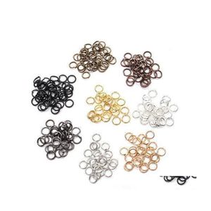 Jump Rings Split Jln 500Pcs Copper 4Mm/5Mm Open Gold/Black/Sier/Bronze Plated Color Connectors For Jewelry Dyi Making Drop Deliver Dhr5A