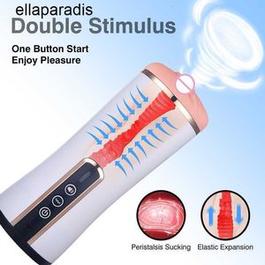 Sex Toys massager Real Automatic Sucking Male Masturbation Cup Oral Vagina Suction Vibrator Masturbator For Men Blowjob Machine
