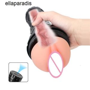 Adult massager 24cm Male Masturbation Cup Artificial Vagina Real Pussy Glans Sucking Sex Toys For Men Penis Pump Sexy Trophy Erotic Machine
