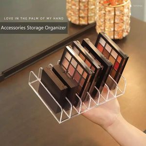 Lagringslådor 2023 Akryl Eyeshadow Palette Makeup Organizer 7-cellkosmetiska tillbehör för Eye Sha